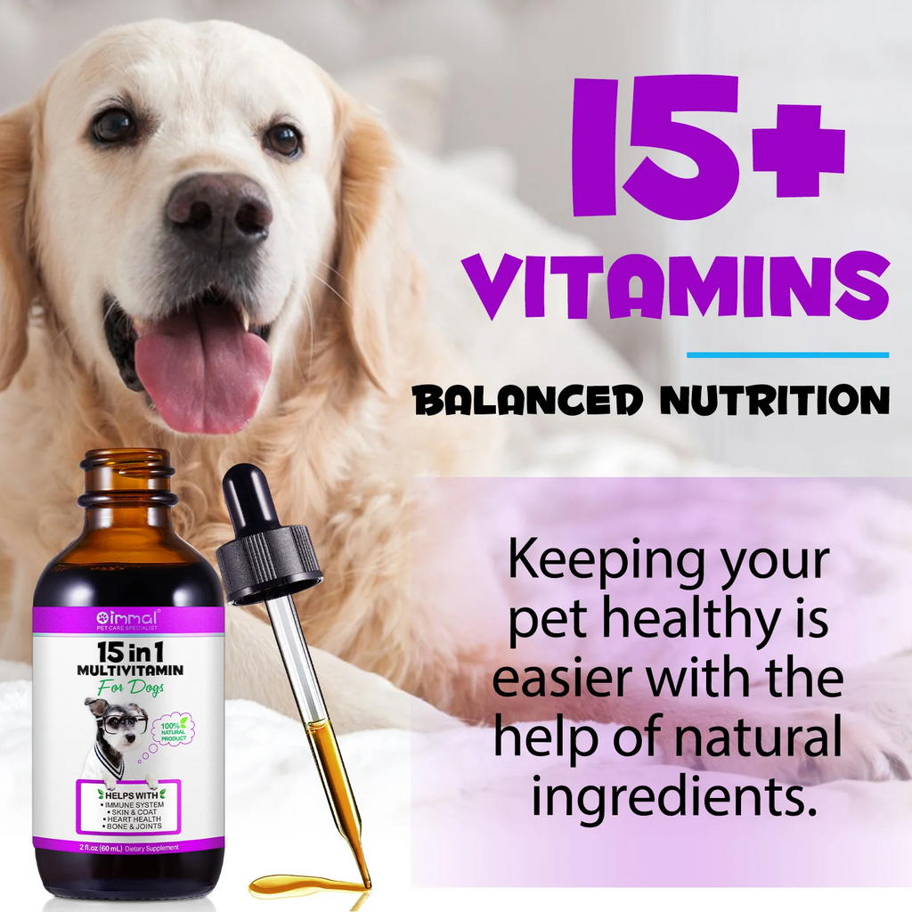 Oimmal® - 15 in 1 Multivitamin Drops for Dogs