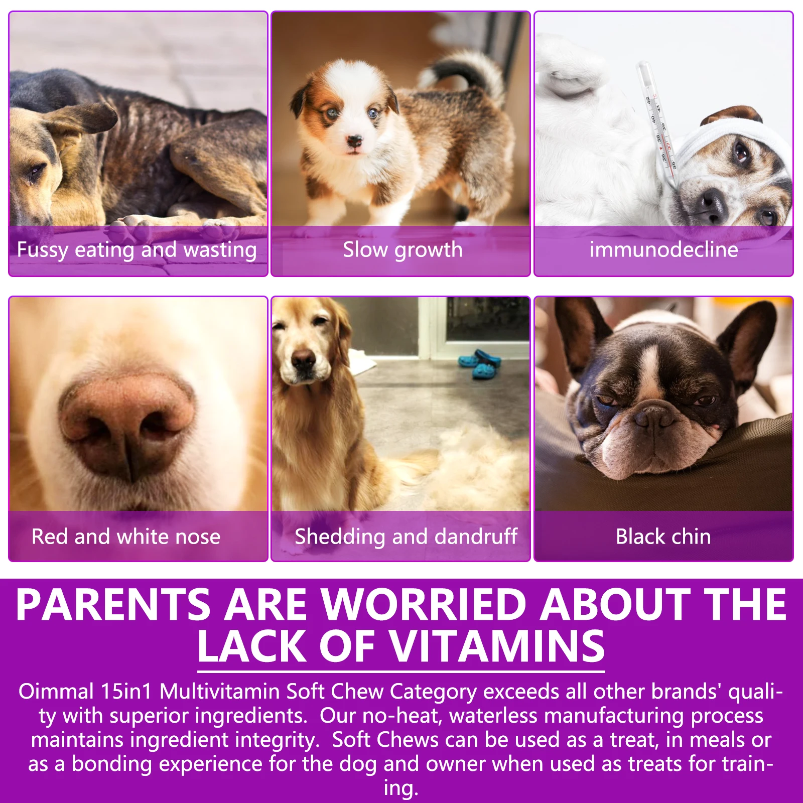 Oimmal® - 15 in 1 Multivitamin Chews For Dogs