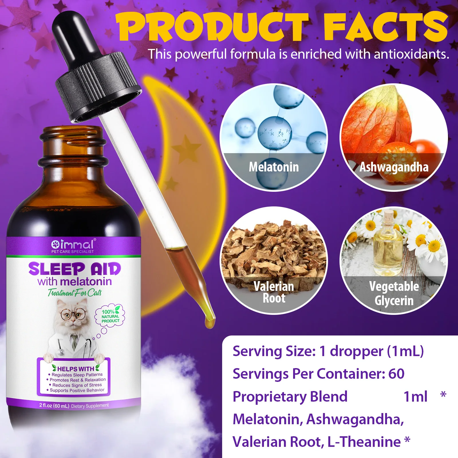 Oimmal® - Sleep Aid Drops For Cats