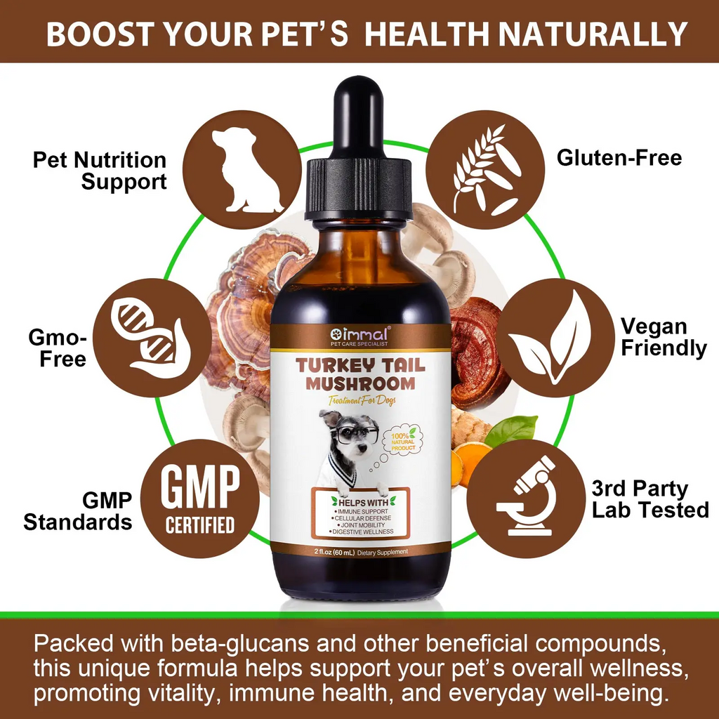 Oimmal® - Turkey Tail Mushrooms Drops For Dogs