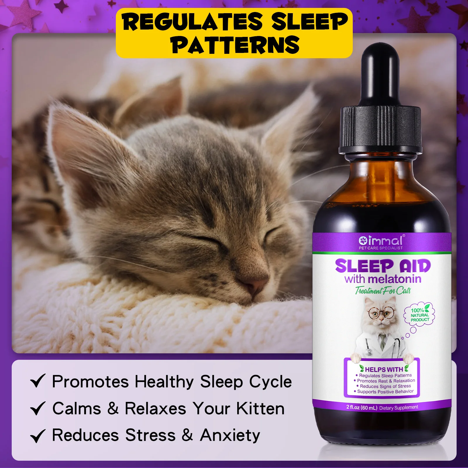 Oimmal® - Sleep Aid Drops For Cats