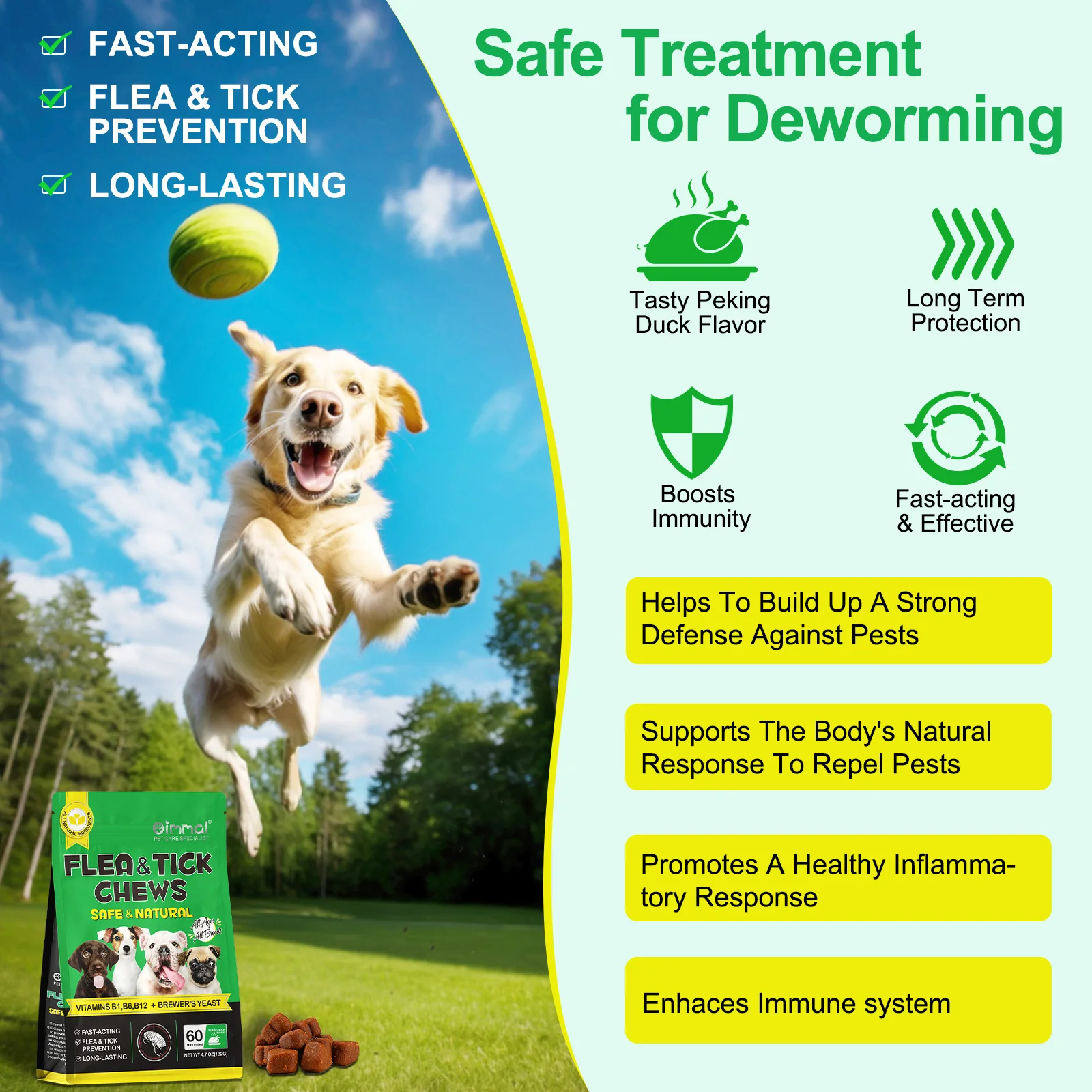Oimmal® - Flea & Tick Prevention Soft Chews for Dogs