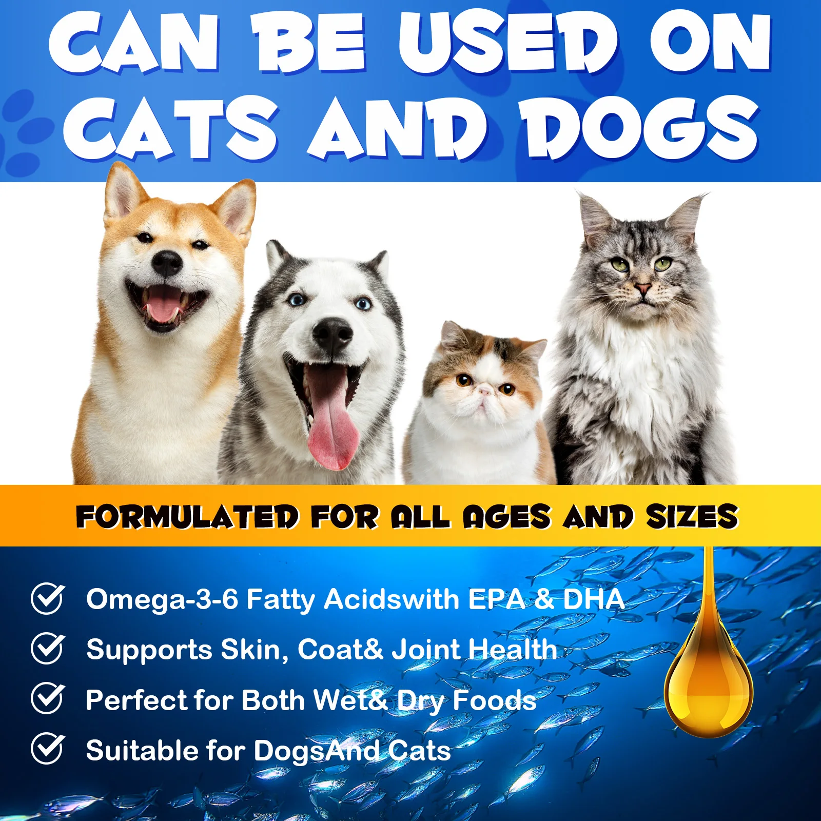 Oimmal® - Omega-3 Fish Oil Soft Gels for Pets