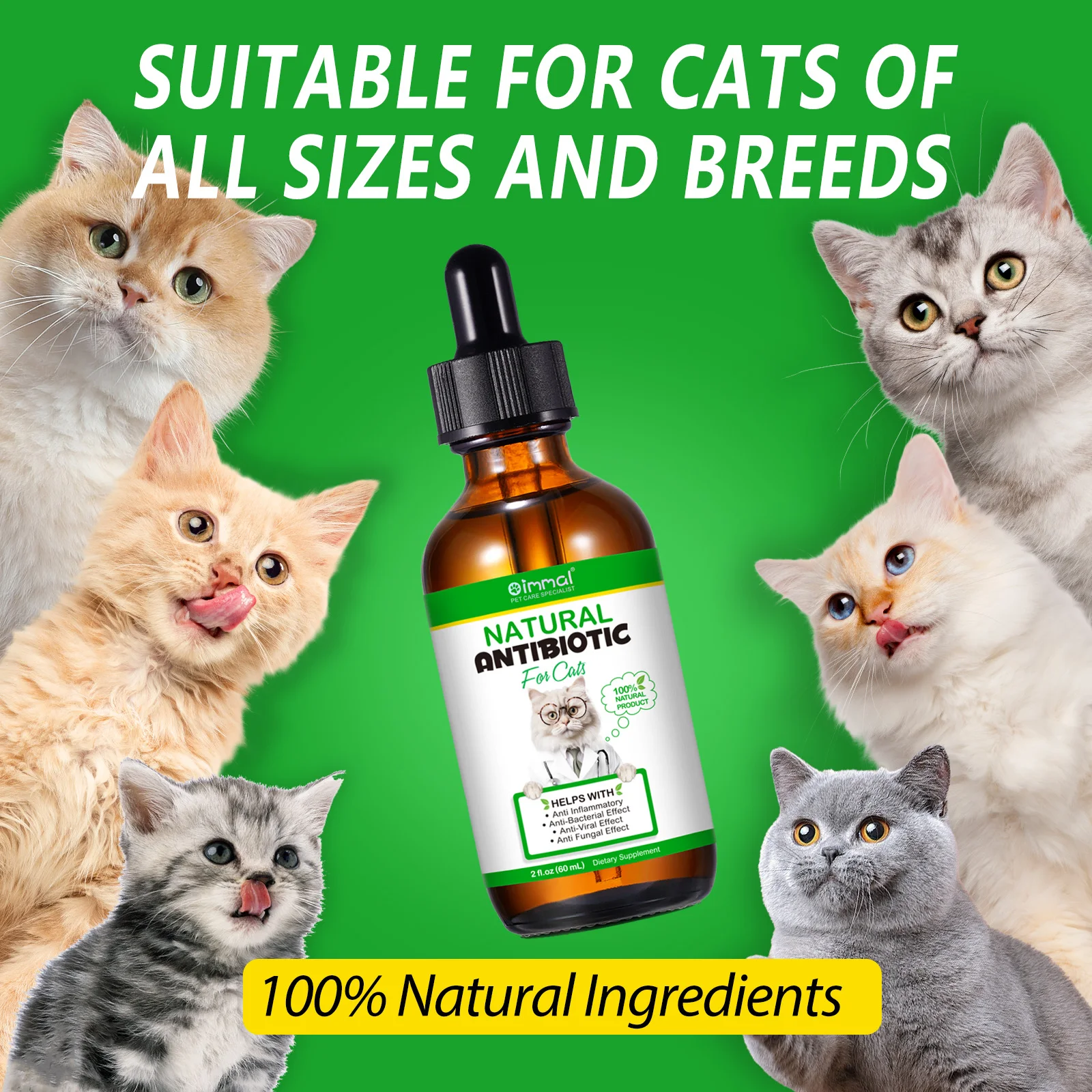 Oimmal® - Natural Antibiotic Drops For Cats