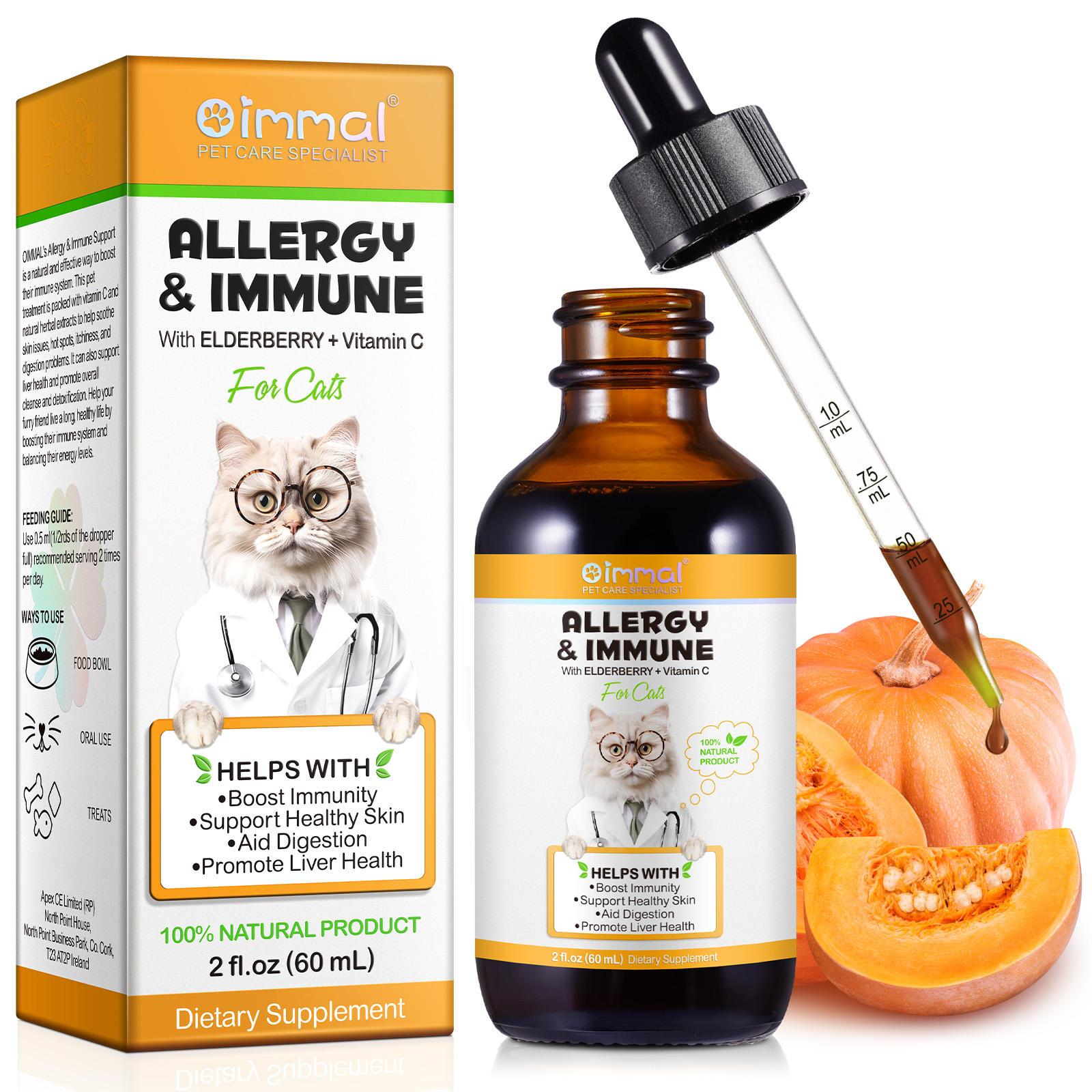 Oimmal® - Allergy & Immune Drops for Cats