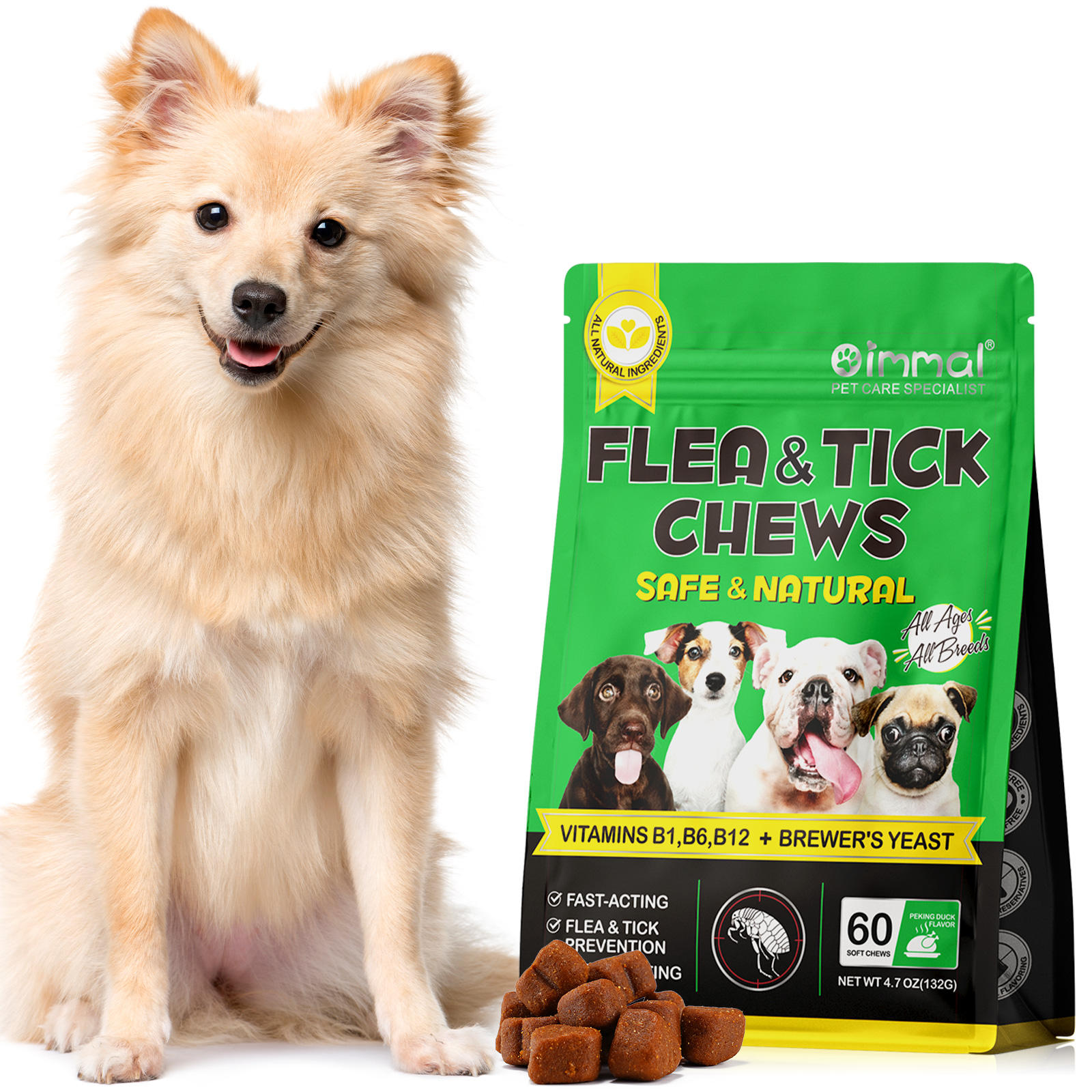 Oimmal® - Flea & Tick Prevention Soft Chews for Dogs