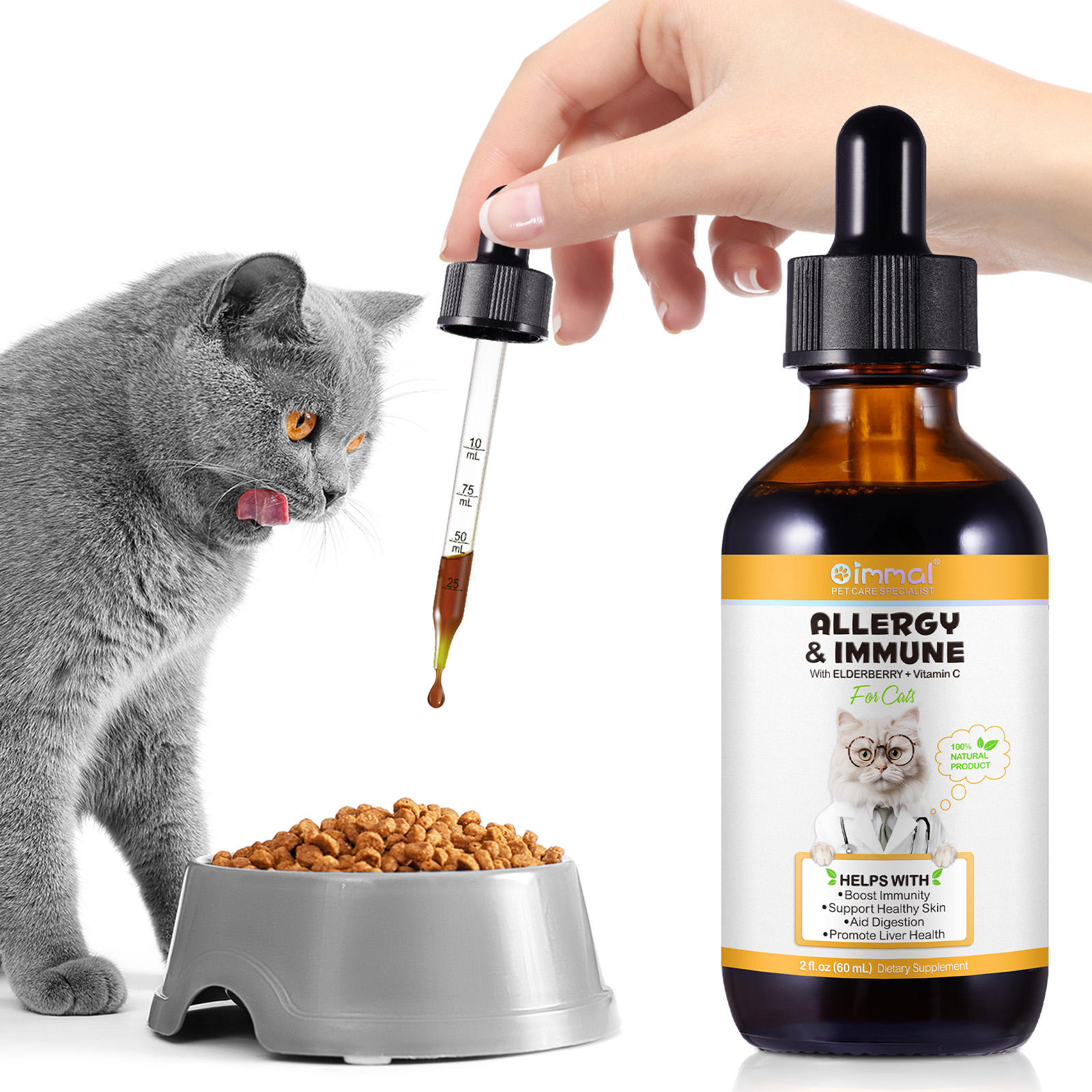 Oimmal® - Allergy & Immune Drops for Cats