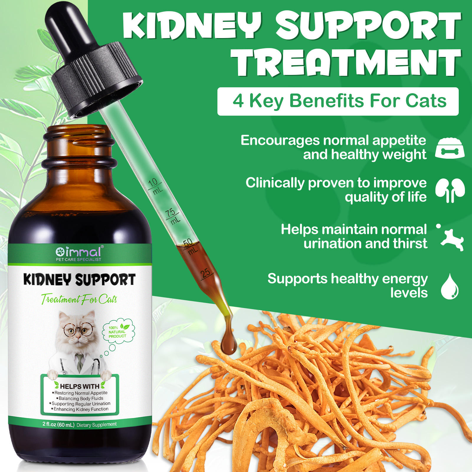Oimmal® - Kidney Support Drops For Cats