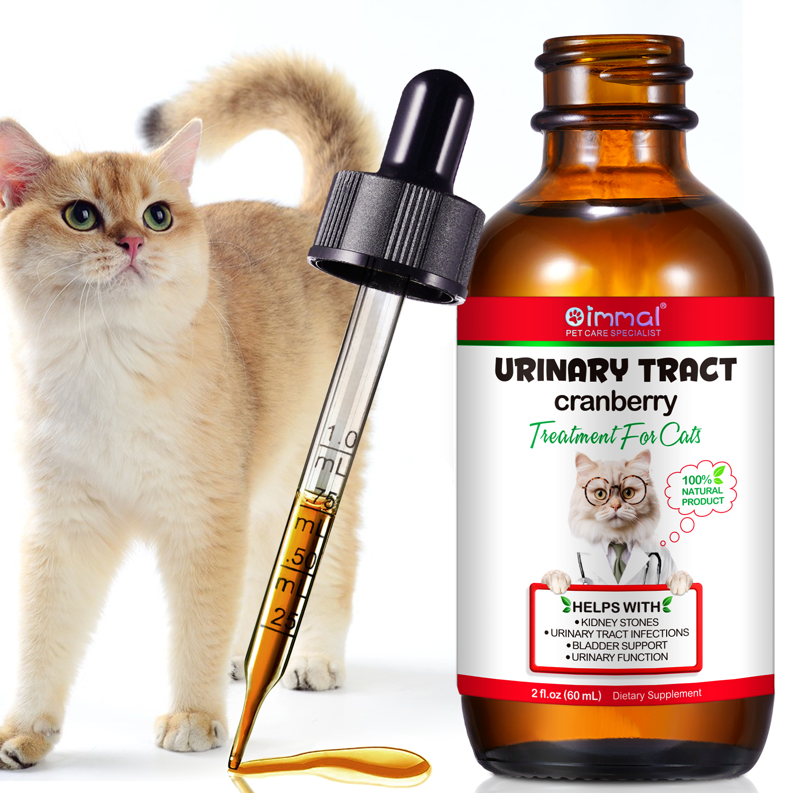Oimmal® - Urinary Tract Care Drops For Cats