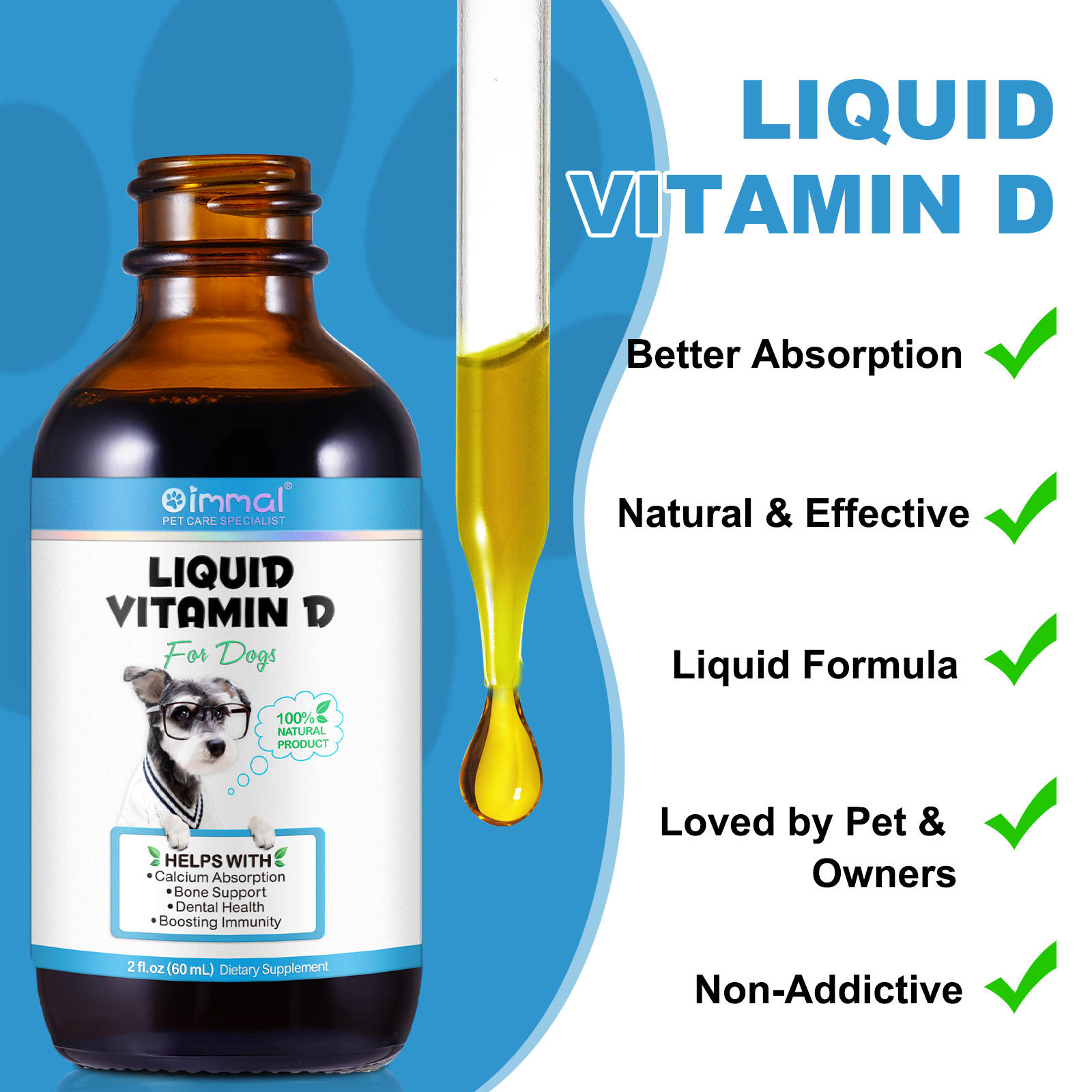 Oimmal® - Liquid Vitamin D Drops for Dogs