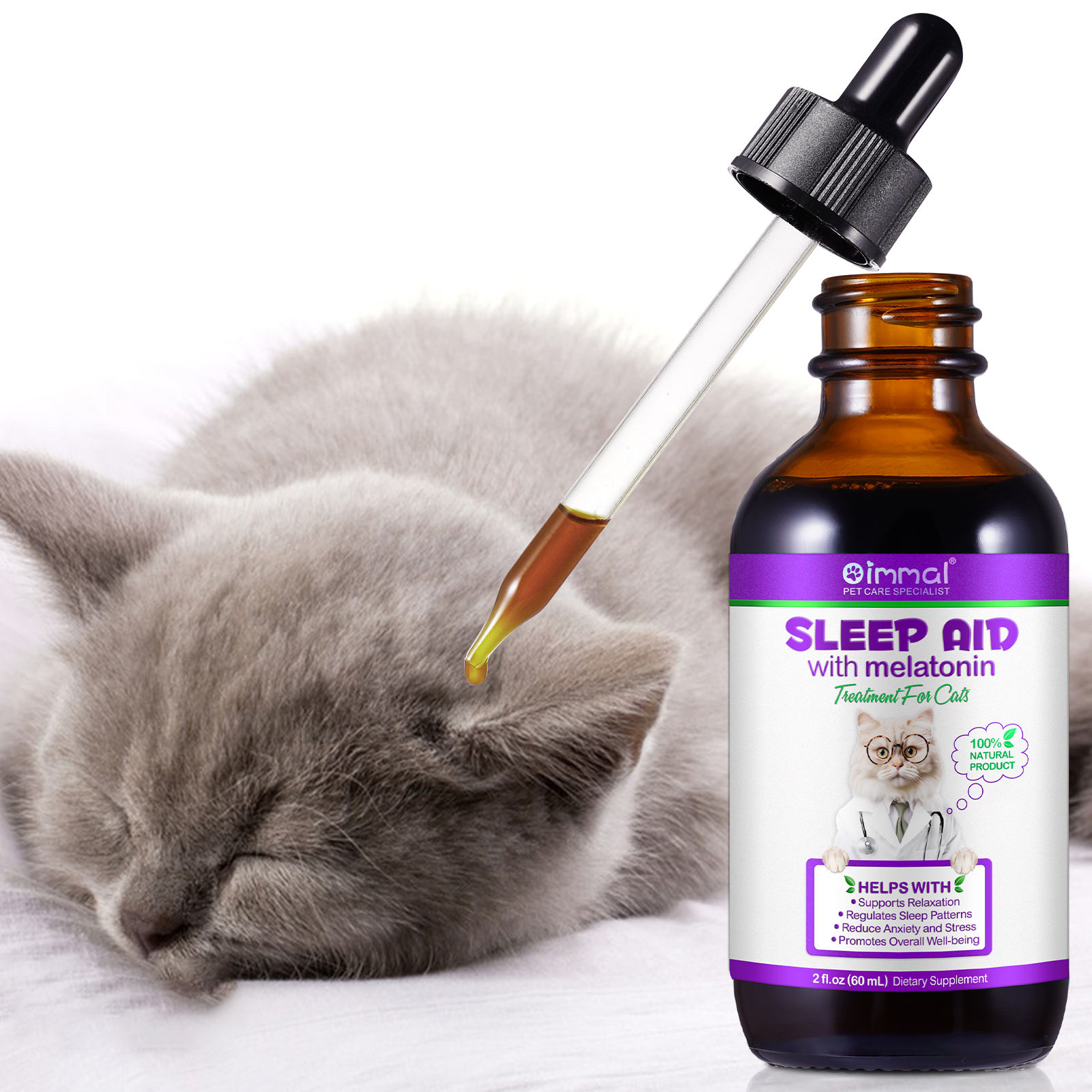 Oimmal® - Sleep Aid Drops For Cats