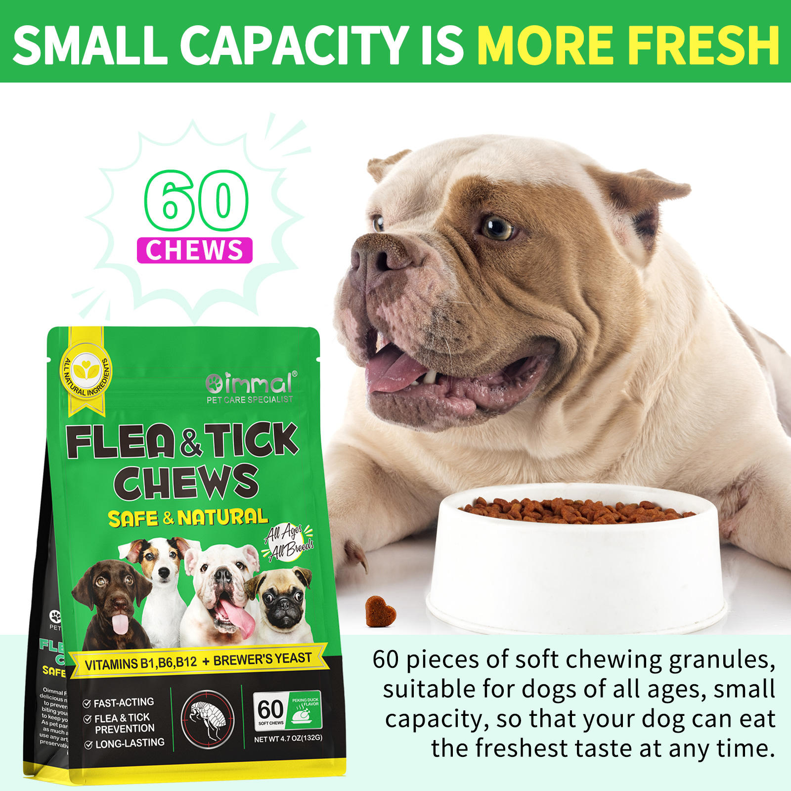 Oimmal® - Flea & Tick Prevention Soft Chews for Dogs