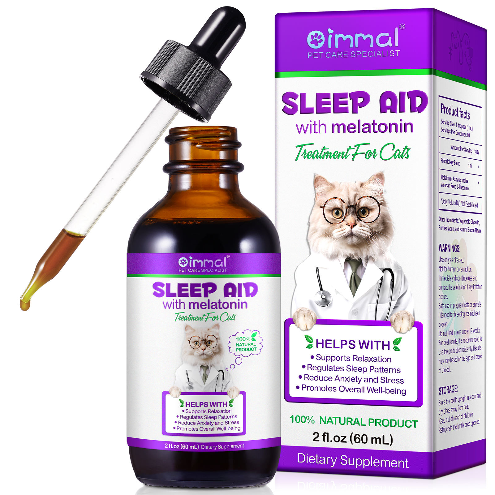 Oimmal® - Sleep Aid Drops For Cats