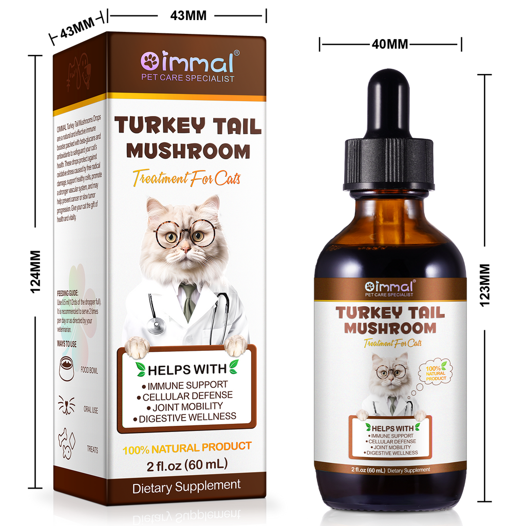 Oimmal® - Turkey Tail Mushrooms Drops For Cats
